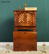 Wooden Pooja Temple & Puja Mandap with Cabinet for Home