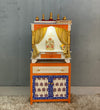 Wooden Pooja Temple & Puja Mandap with Cabinet for Home