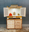 Wooden Pooja Temple & Puja Mandap with Cabinet for Home