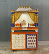 Wooden Pooja Temple & Puja Mandap with Cabinet for Home