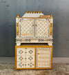 Wooden Pooja Temple & Puja Mandap with Cabinet for Home