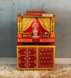 Wooden Pooja Temple & Puja Mandap with Cabinet for Home