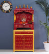 Wooden Pooja Temple & Puja Mandap with Cabinet for Home