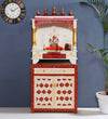 Wooden Pooja Temple & Puja Mandap with Cabinet for Home