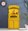Wooden Pooja Temple & Puja Mandap with Cabinet for Home