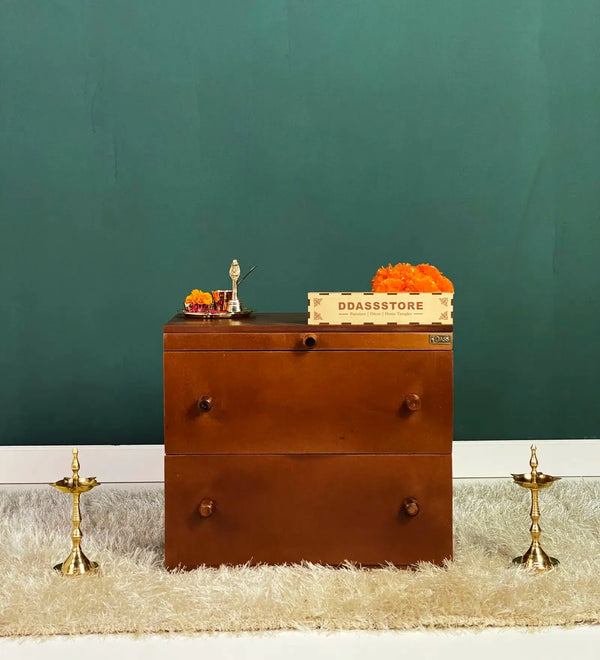 Wooden Puja Temple Cabinet for Home