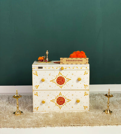 Wooden Puja Temple Cabinet for Home