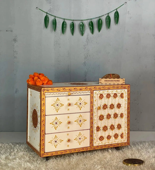 Wooden Puja Temple Cabinet for Home