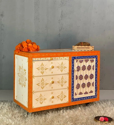 Wooden Puja Temple Cabinet for Home