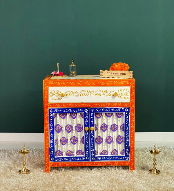 Wooden Puja Temple Cabinet for Home