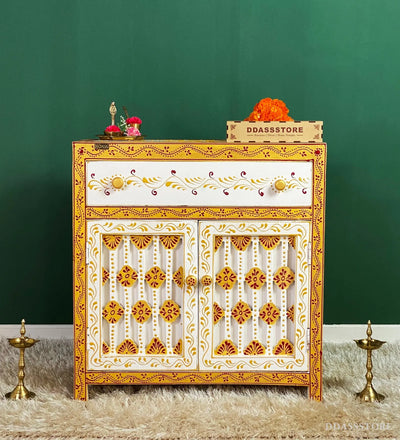 Wooden Puja Temple Cabinet for Home