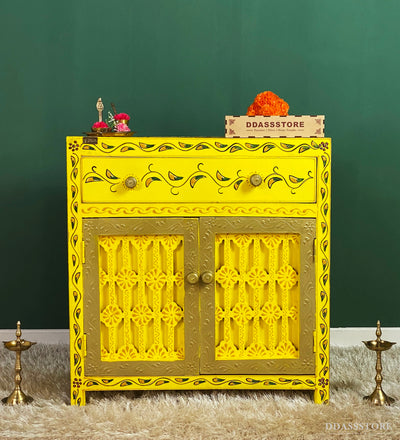 Wooden Puja Temple Cabinet for Home