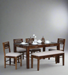 Woodscape 6 Seater Dining Set With Bench In Scratch
