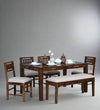 Woodscape 6 Seater Dining Set With Bench In Scratch - D'DASS Store