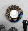 Yosemite Handpainted Peacocks MDF wood Decorative Wall Mirror