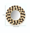 12 Inch Handmade Wooden work Decorative Wall Mirror - D'DASS Store