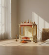 White Sheesham &amp; MDF Wall hanging Wooden Pooja Mandir for home | DDASSWT2412WR - D'DASS Store