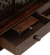 Dark Sheesham MDF Wooden Pooja Temple Mandir For Office - D'DASS Store