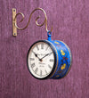 6" Blue &amp; Gold Classic Double Sided Platform Wall Clock | DDASSST6BL