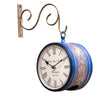 8" Classic Blue Double Sided Platform Wall Clock