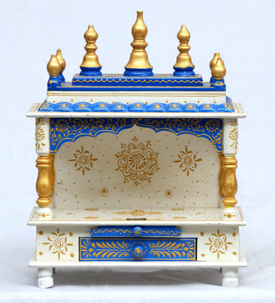Sheesham Wood &amp; MDF Pooja Temple For Home &amp; Office | DDASSWT1518WB - D'DASS Store