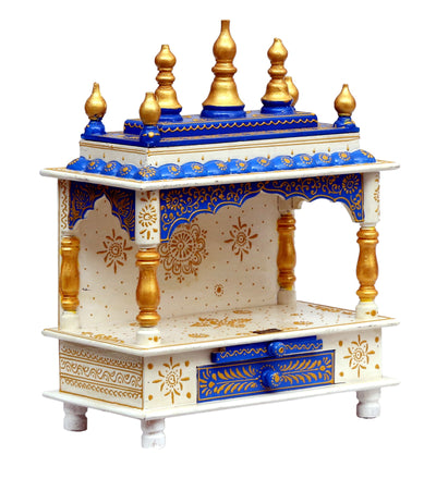 Sheesham Wood &amp; MDF Pooja Temple For Home &amp; Office | DDASSWT1518WB - D'DASS Store