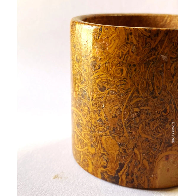 Jaisalmer Fossil Habur Stone Small Glass (100% Authentic) | DDASSGLASS02 - D'DASS Store