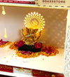 Sheesham Wood MDF Pooja Mandap with Gopuram for Home | DDASSWT3211WRD - D'DASS Store