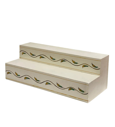 Handpainted Steps Altar for Wooden Home Temple | GOLU Stand Kolu Padi (Set of 2) - D'DASS Store