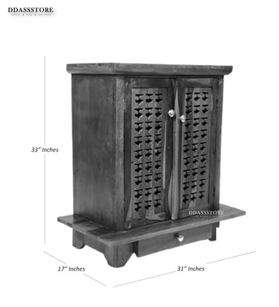 Solid Sheesham Wooden Home Temple and Mandap for Home and Office | DDASSWTSOLID110 - D'DASS Store