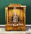 Solid Wood Pooja Mandir & Mandap with Gopuram