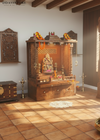 South Indian Style Solid Sheesham Wood Pooja Mandapam | Pooja Altar
