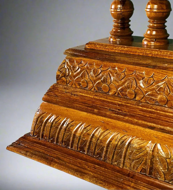 Hand Carved Solid Wood Gopuram for Pooja Mandapam | DDASSGPRM12 - D'DASS Store