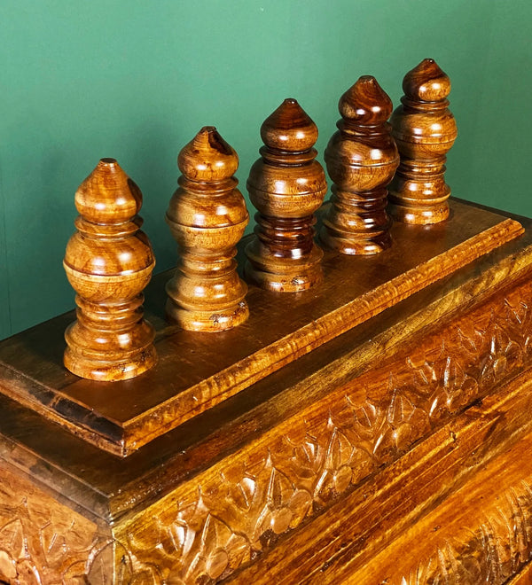 Hand Carved Solid Wood Gopuram for Pooja Mandapam | DDASSGPRM12 - D'DASS Store