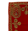 Handmade Red Velvet Puja Aasan | Puja Altar Cloth / Chowki Aasan / Kapda Mat for Puja Table for Puja Home Mandir and Temple - D'DASS Store
