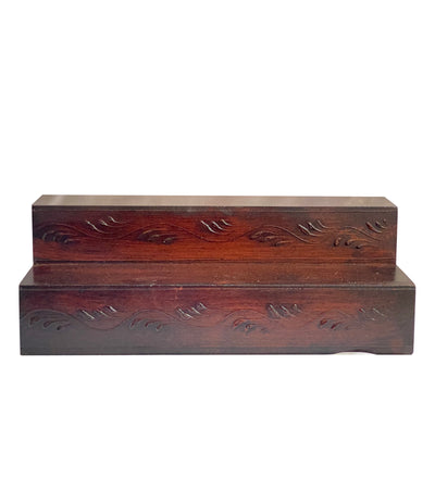 Copper Wooden Steps Altar for Wooden Home Temple | GOLU Stand Kolu Padi (Set of 2)