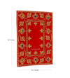 Handmade Red Velvet Puja Aasan | Puja Altar Cloth / Chowki Aasan / Kapda Mat for Puja Table for Puja Home Mandir and Temple