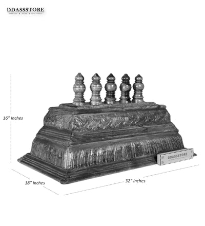 Hand Carved Solid Wood Gopuram for Pooja Mandapam | DDASSGPRM12 - D'DASS Store