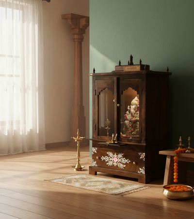 Solid Sheesham Wooden Pooja Temple &amp; Mandap for Home & Office | DDASSWTSolid-12