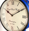 12" Blue Classic Double Sided Platform Wall Clock