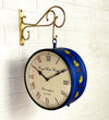 12" Blue Classic Double Sided Platform Wall Clock