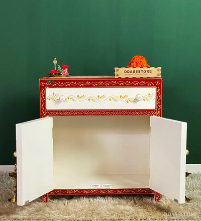 Wooden Puja Temple Cabinet for Home | WT2425Cabinet_WR - D'DASS Store