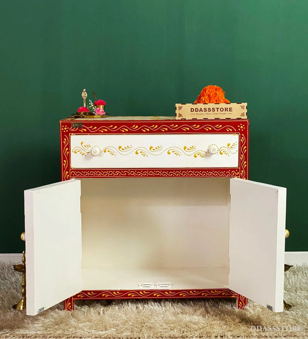 Wooden Puja Temple Cabinet for Home | WT2425Cabinet_WR - D'DASS Store