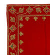 Handmade Red Velvet Puja Aasan | Puja Altar Cloth / Chowki Aasan / Kapda Mat for Puja Table for Puja Home Mandir and Temple