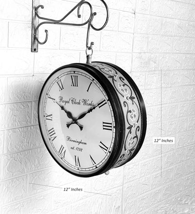 12" Classic Double Sided Platform Wall Clock - D'DASS Store