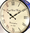 12" Classic Blue Double Sided Platform Wall Clock