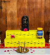 Yellow Handpainted Steps Altar for Wooden Home Temple | GOLU Stand Kolu Padi