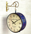 12" Classic Blue Double Sided Platform Wall Clock