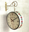 12" White Classic Double Sided Platform Wall Clock