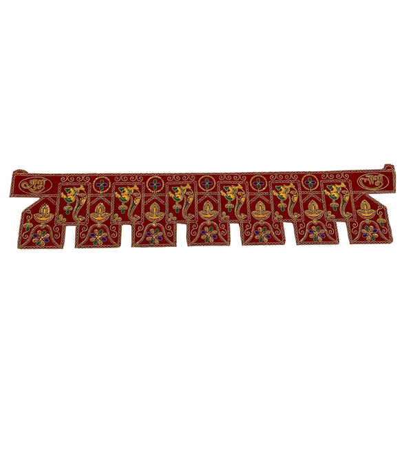 38" Handmade Bandarwal Torans for Entrance Door | Temple Decoration Items | Mandir Bandhanwar for Home|puja Room Decoration Items for Home | Diwali Decoration Item Door Hanging Toranam for Pooja Room - D'DASS Store